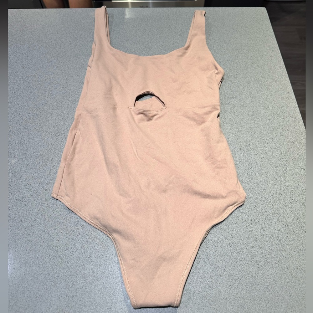 Beige Sleeveless Bodysuit